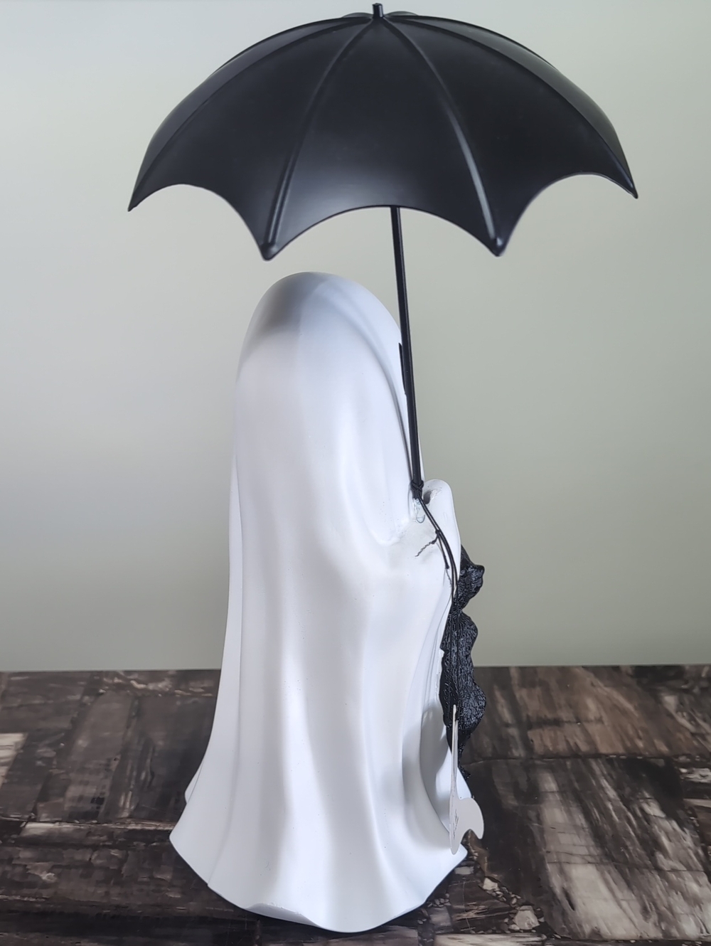 Goblin & Ghoul 13" Ghost with Black Cat & Umbrella Medium Tabletop Decor 👻 - Picture 5 of 9